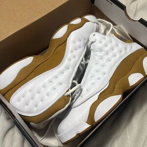 Kids white/wheat air Jordan 13 retro